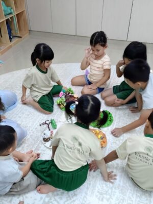 Children in group with teacher